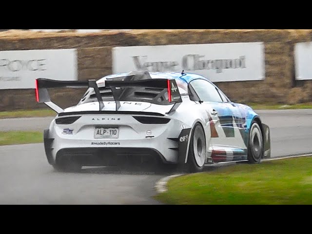 Alpine A110 Pikes Peak: 500HP/950kg RWD Hillclimb Monster Accelerations, Turbo Anti-Lag & Sound!