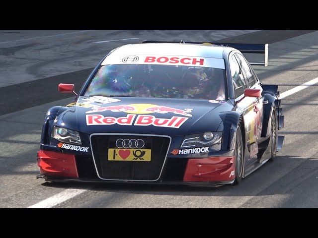 Audi A4 DTM R14 Plus ex Mattias Ekström | 4.0-Litre V8 Engine Sound at Monza Circuit!