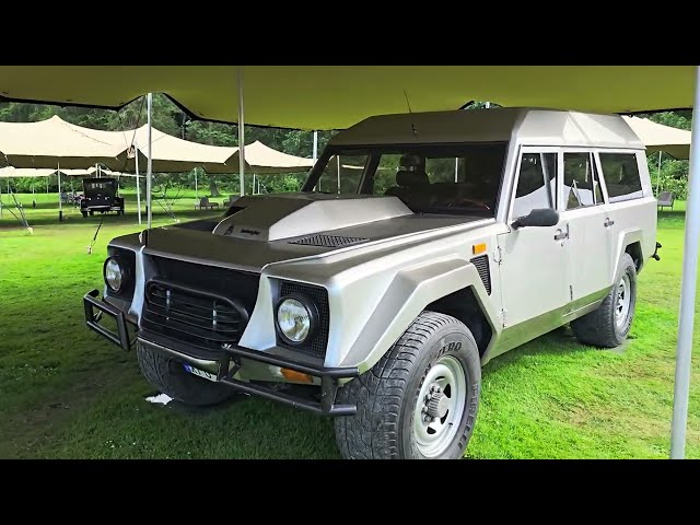 😅🏁👌 Sultan of Brunei Lamborghini LM002 V12 SUV with TV and rear sofa great family SUV 🏁👌 at Aurora