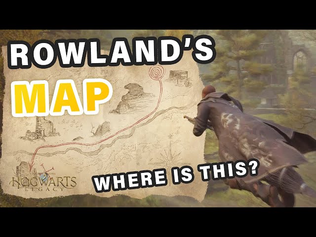 How to use Rowland's Map to follow his trail ► Hogwarts Legacy