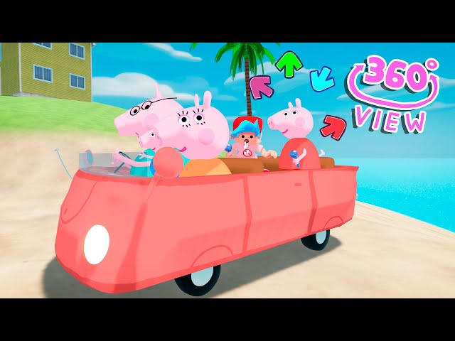 Vs Peppa Pig 360° POV New Car FNF Play Time Song