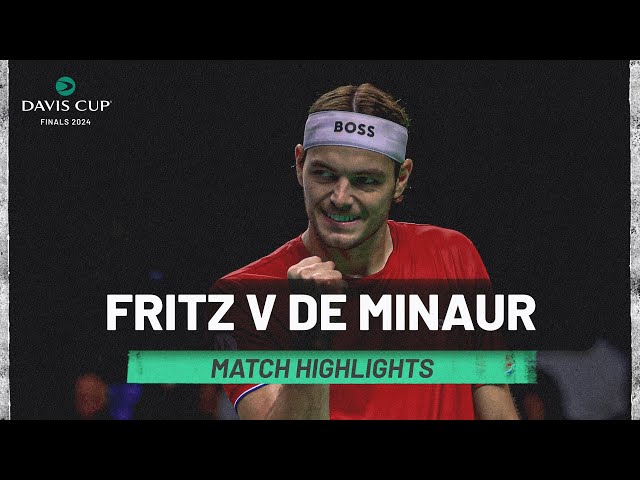 Taylor Fritz v Alex De Minaur | USA v Australia | 2024 Davis Cup Final 8 Match Highlights