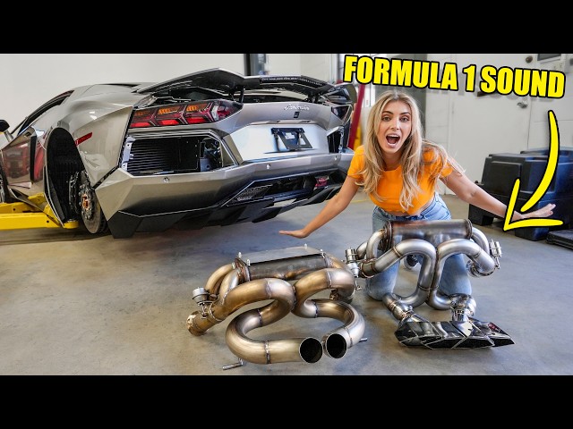 We put an F1 RACE Exhaust on my V12 LAMBORGHINI AVENTADOR.. again