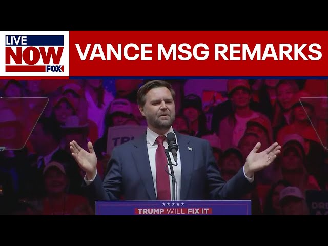 JD Vance delivers remarks at Trump MSG rally | LiveNOW from FOX