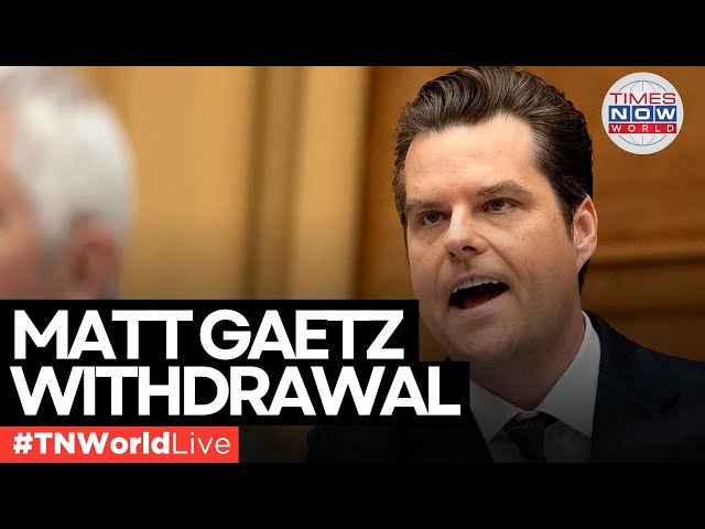 LIVE | Matt Gaetz Drops Attorney General Bid Amid Scandals and Controversy | Times Now World