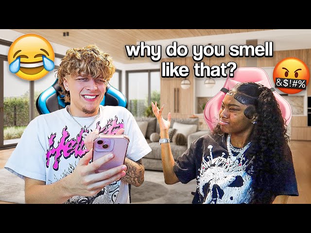 MAKING UP DISRESPECTFUL QUESTIONS TO ASK MY ANGRY GIRLFRIEND PRANK!😳