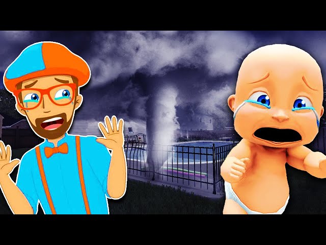 Baby and Blippi Survive TORNADO!