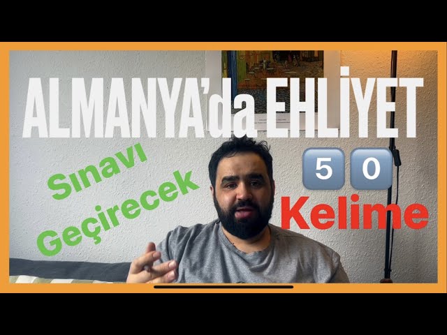 50 Kelime! #almanya #ehliyet Sınavını Geçmeniz için Bilinmesi Zorunlu Kelimeler! #führerschein