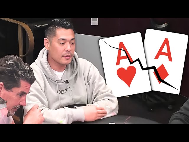 ACES Get Cracked With a FULL HOUSE at LIVE Cash Game