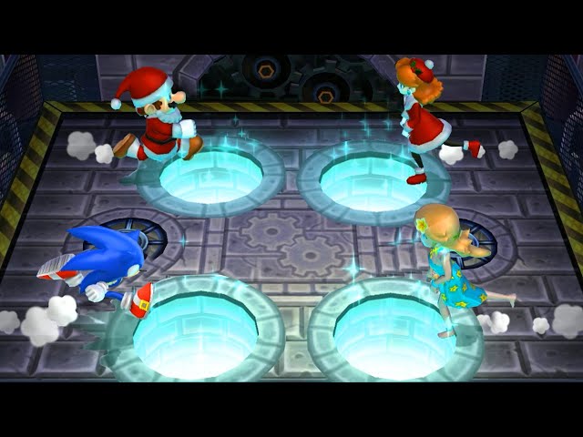 Mario Party 9 Minigames - Mario Vs Sonic Vs Rosalina Vs Daisy (Master Difficulty)