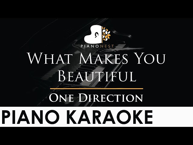 One Direction - What Makes You Beautiful - Piano Karaoke Instrumental Cover with Lyrics