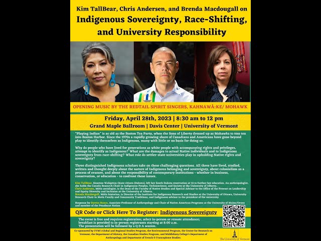 UVM panel addresses Indigenous Sovereignty, and Vermont "Abenaki" ‘race shifting’: Kim Tallbear