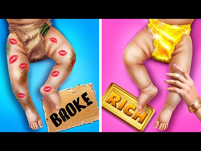 Rich VS Broke Parenting Hacks ! Amazing Gadgets and Funny Moments