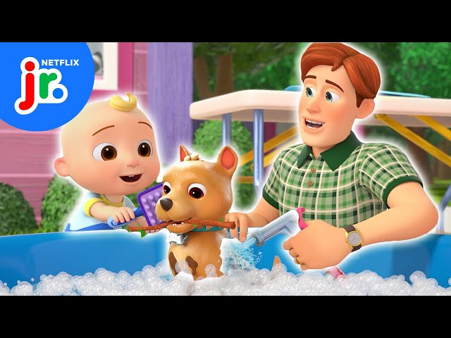 JJ's Bath Time for Bingo Song 🐶🫧 CoComelon Lane | Netflix Jr