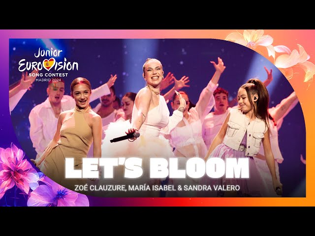 Let's Bloom - Zoé Clauzure, María Isabel & Sandra Valero | #JESC2024 Flag Parade