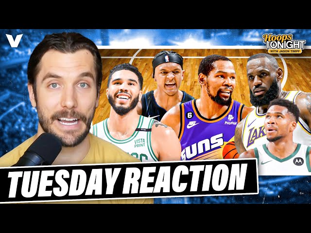 NBA Reaction: LeBron & Lakers SLOPPY vs. Durant & Suns, Paolo's 50, Bucks-Celtics | Hoops Tonight