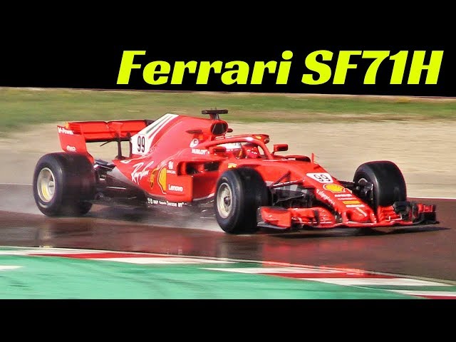 Ferrari SF71h Formula One [F1] & NEW 2019 Pirelli Wet Tires Test - April 2018, Fiorano Circuit