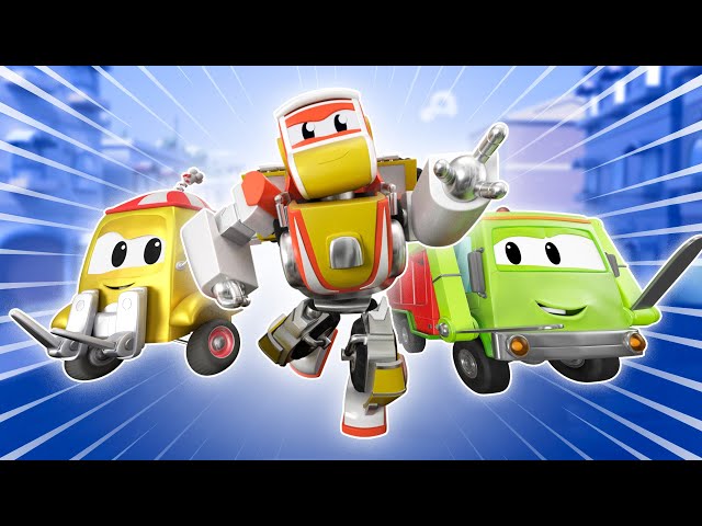 Super Robot STOP Evil Villain Earthquake! | Transformer Robot Car Rescue