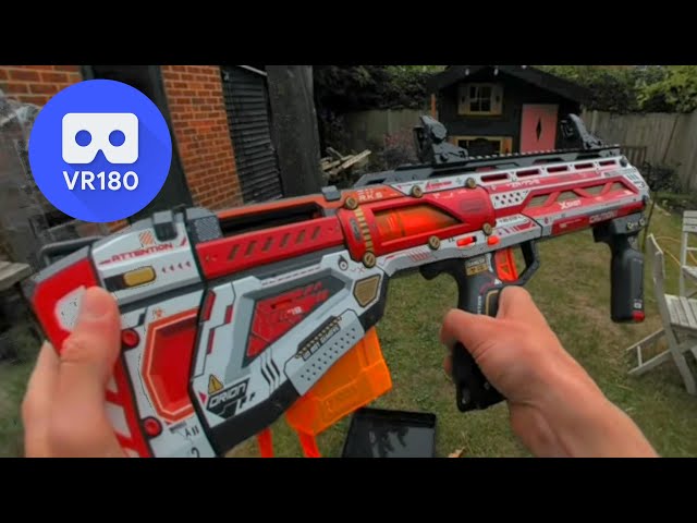 VR Nerf Gun Play | X-Shot Skins Pro Series Longshot in 4K VR180 3D