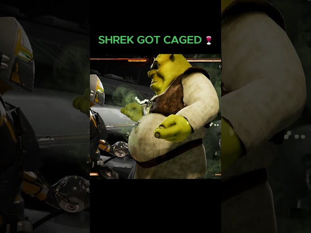 Shrek Gets Caged | Mortal Kombat 1 #shorts #pitbull #chrisbrown #disney #johnnycage #memes