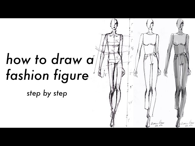 how to draw a fashion figure | step by step with measurements | FREE FASHION FIGURE TEMPLATES