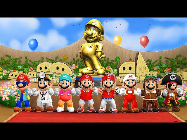 Mario Party 9 Step It Up - Mario All Outfit (All Win)