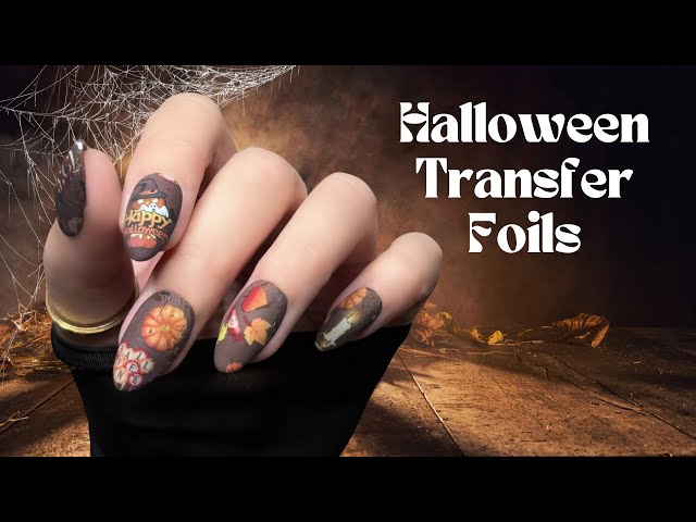 Halloween Nail Art | How To Use Transfer Foils