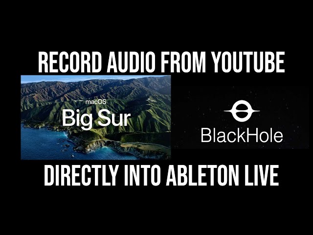 Record Audio from Youtube for MacOS w/ Blackhole (m1 compatible)