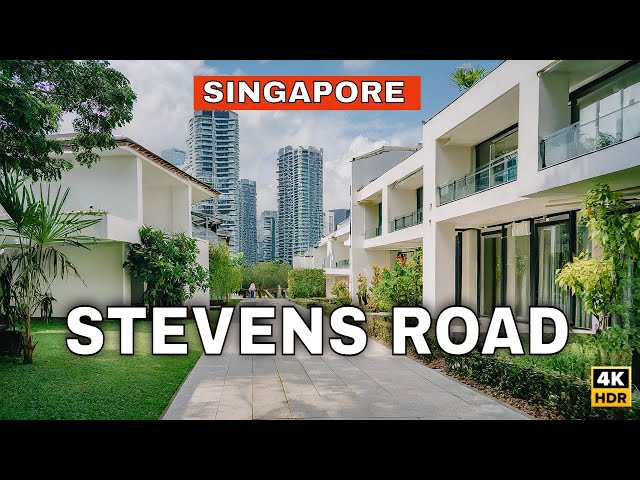 Singapore Upscale Residential Area | Strolling Around Stevens Road 🇸🇬💵🏡