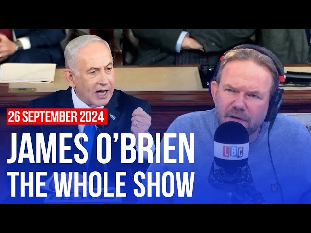 Netanyahu refusing to back down | James O'Brien - The Whole Show