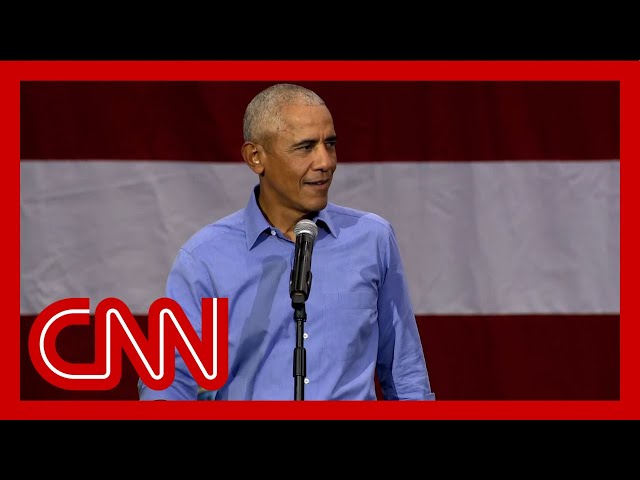 Obama slams Trump for hurricane misinformation at campaign rally in Pennsylvania for Harris