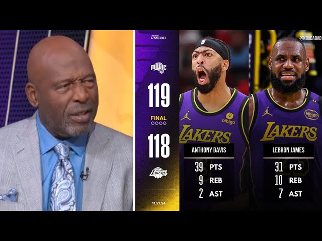 "Lakers choked in home" - James Worthy on LeBron & AD combined 70 Pts but loss to Magic 119-118