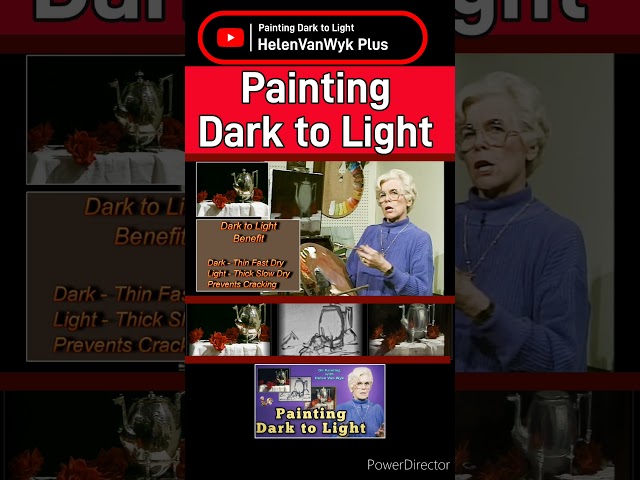 Advantage of Painting Dark to Light  with Helen Van Wyk #oilpaintingforbeginners