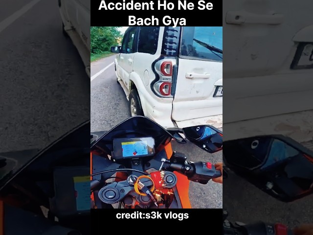 accident Ho Ne Se Bach Gya 😱#bike #rider #trending #motovlog #chapri #ytshorts #youtubeshorts#shorts