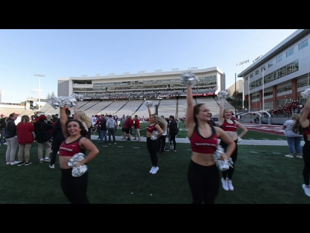 WSU Cheerleaders Spring Game 3D 180° VR Test clip 8K Oculus Metaverse Meta