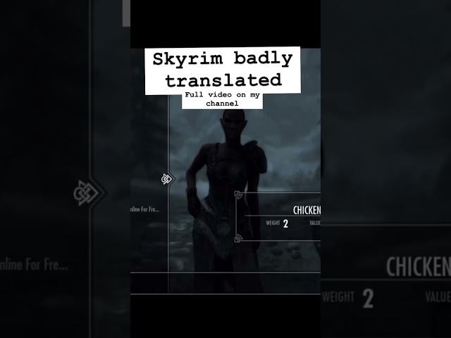 Skyrim badly translated #skyrim #skyrimmods #googletranslate #shorts #skyrimanniversaryedition