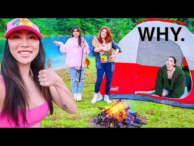 Girls Try Camping Overnight in the Woods...