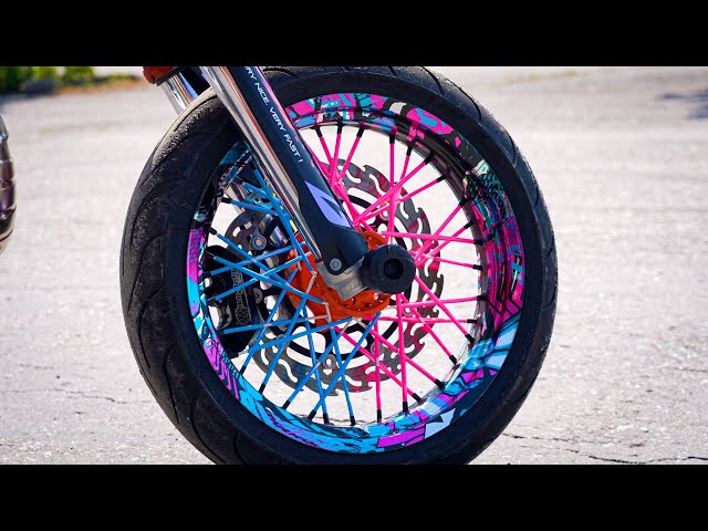 How to do - Supermoto Wheel Graphics Tapes / Wheel wraps