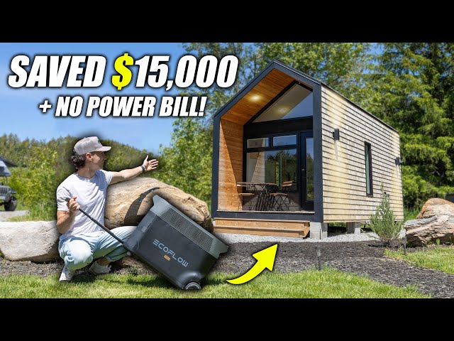 Cheap & Simple Off Grid Tiny Home Solar Setup - Anyone Can Do This!