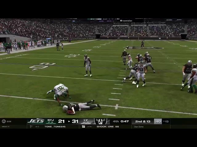 Madden Move 25 Year 2 Week 17 - League Play - Jets @ Raiders