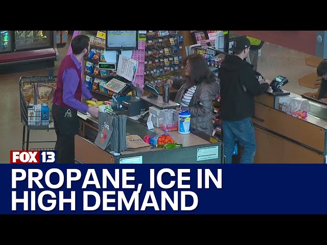 Propane, ice in high demand as stores struggle to stay open | FOX 13 Seattle