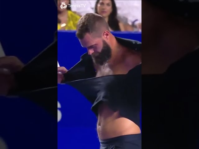 Which Is Better: Benoit Paire's shirt rip or the fan reaction? 😂