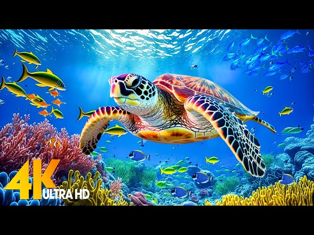 [NEW] 11HRS Stunning 4K Underwater Wonders + Relaxing Music | Coral Reefs & Colorful Sea Life