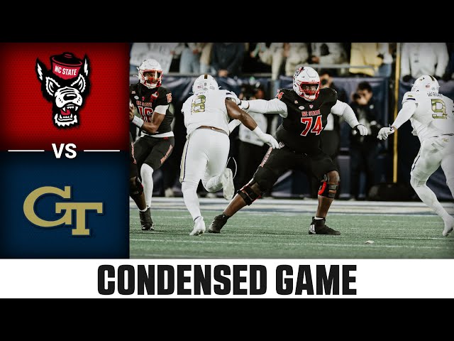 NC State vs. Georgia Tech Condensed Game | 2024 ACC Football