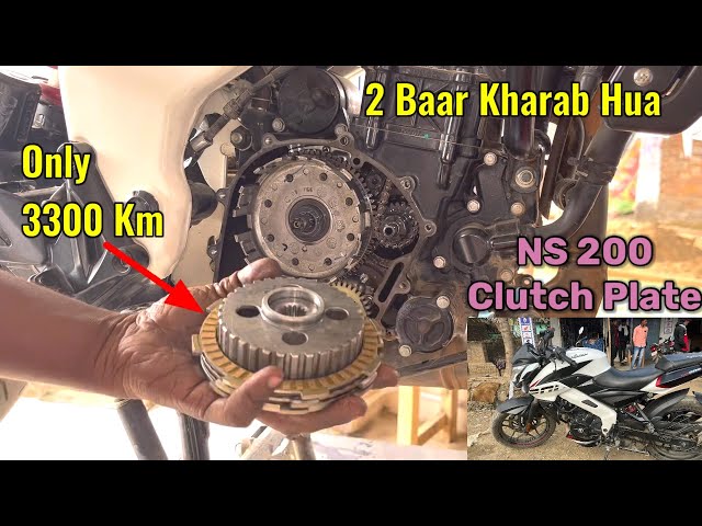 Pulsar ns 200 Clutch Plate Fitting 3300 km चली है _ 2 बार क्लच प्लेट फुक गया