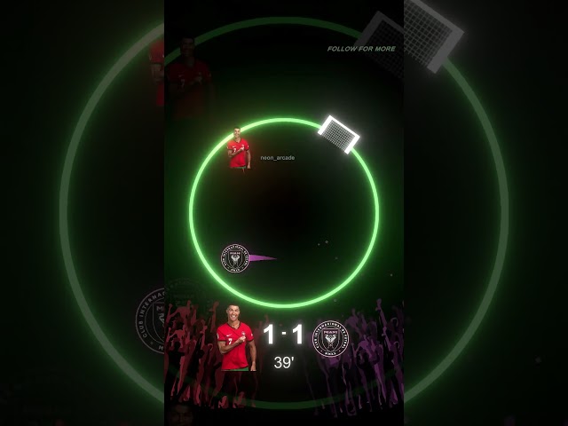 INTER MIAMI vs RONALDO🤯#footballmarbles #footballedit #neonarcade #ronaldo #intermiami