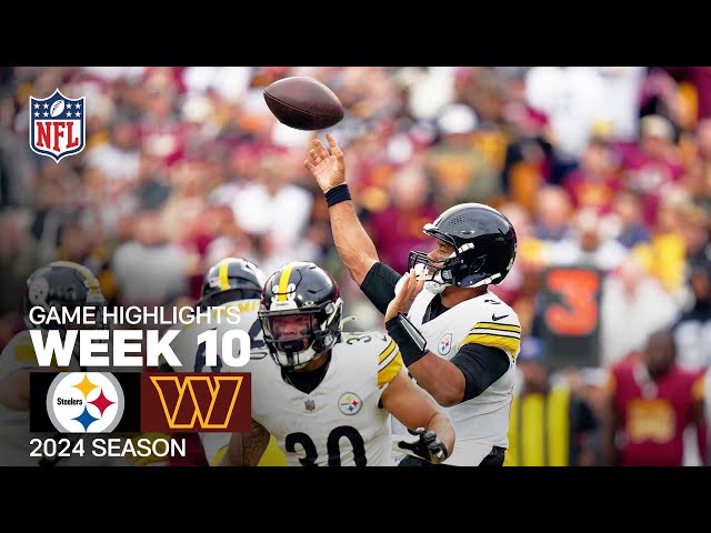 Pittsburgh Steelers vs. Washington Commanders | 2024 Week 10 Game Highlights