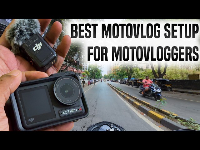 Best Motovlog Setup for Motovloggers Dji osmo Action 4 & Dji Mic 2 Transmitter Vlog even its raining