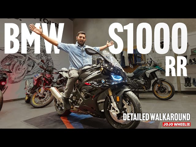 BMW S1000 RR most detailed walkaround | SAFEST litre-class super sports | Price, features, design