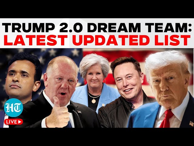 Trump News LIVE | Donald Trump's New Cabinet List Out – Elon Musk, Susie Wiles, Tom Hamon | US News